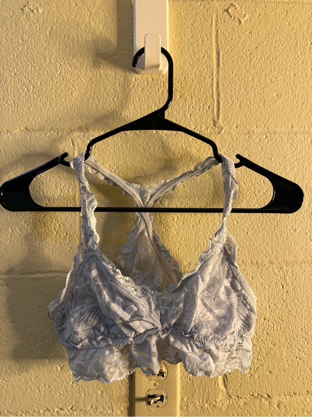 aerie Lace Bralette in Light Gray
